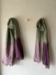 Linen Stole Ombre - Pastel Green Linen Stole Ombre - Pastel Green