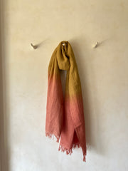 Linen Stole Ombre -Rusty Pink Linen Stole Ombre -Rusty Pink