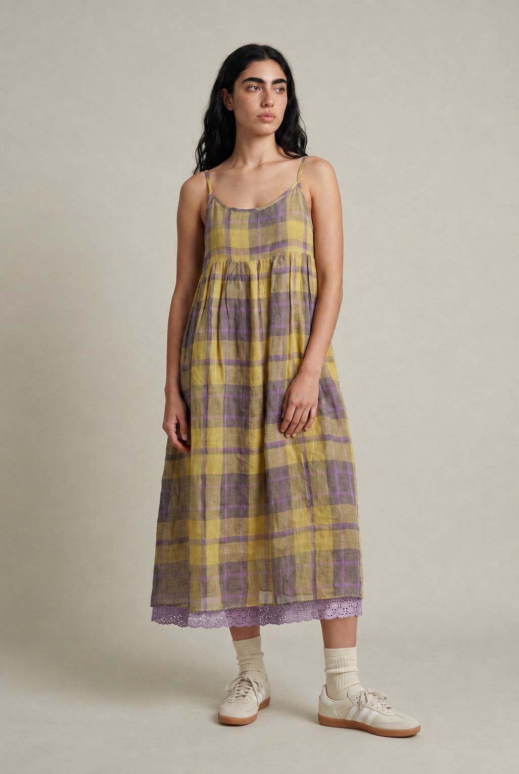 honey weave first morning dress (with skirt slip)