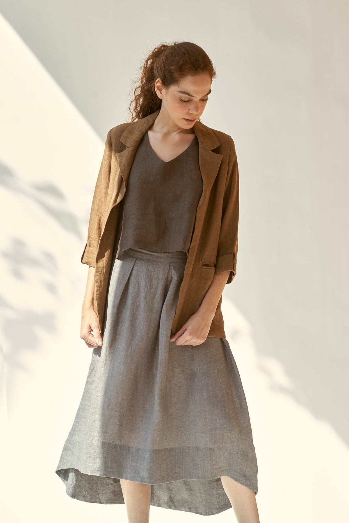 today's mood skirt ash grey