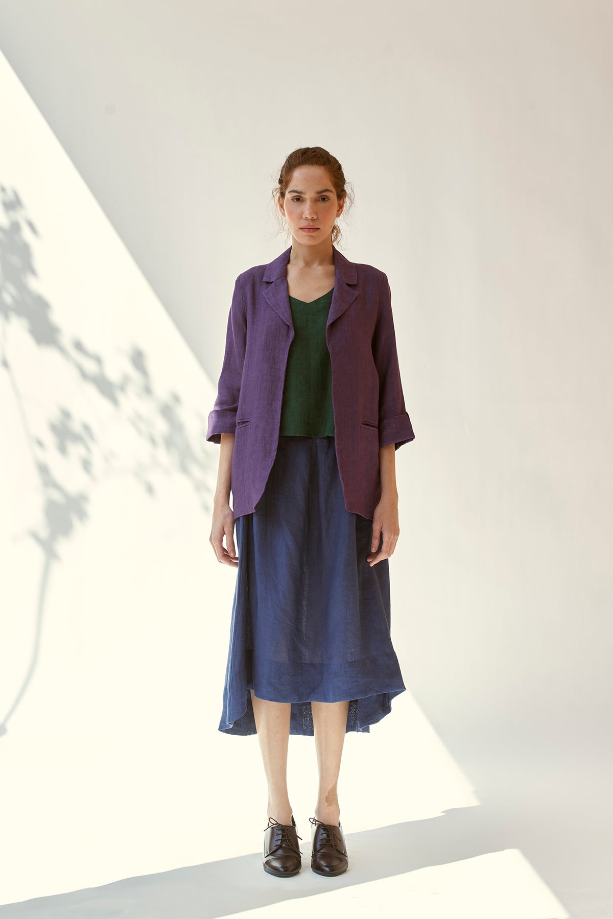 blazer solid my purple