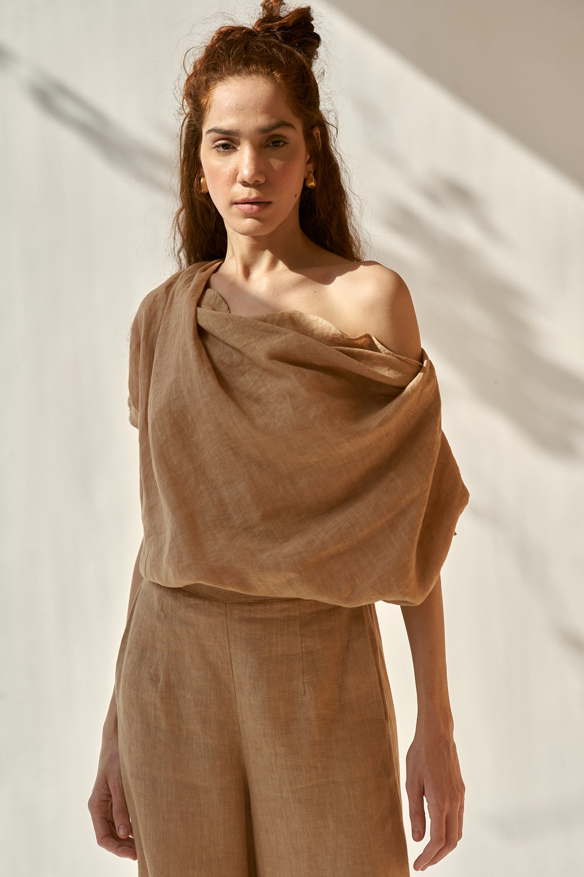 cowl top khaki