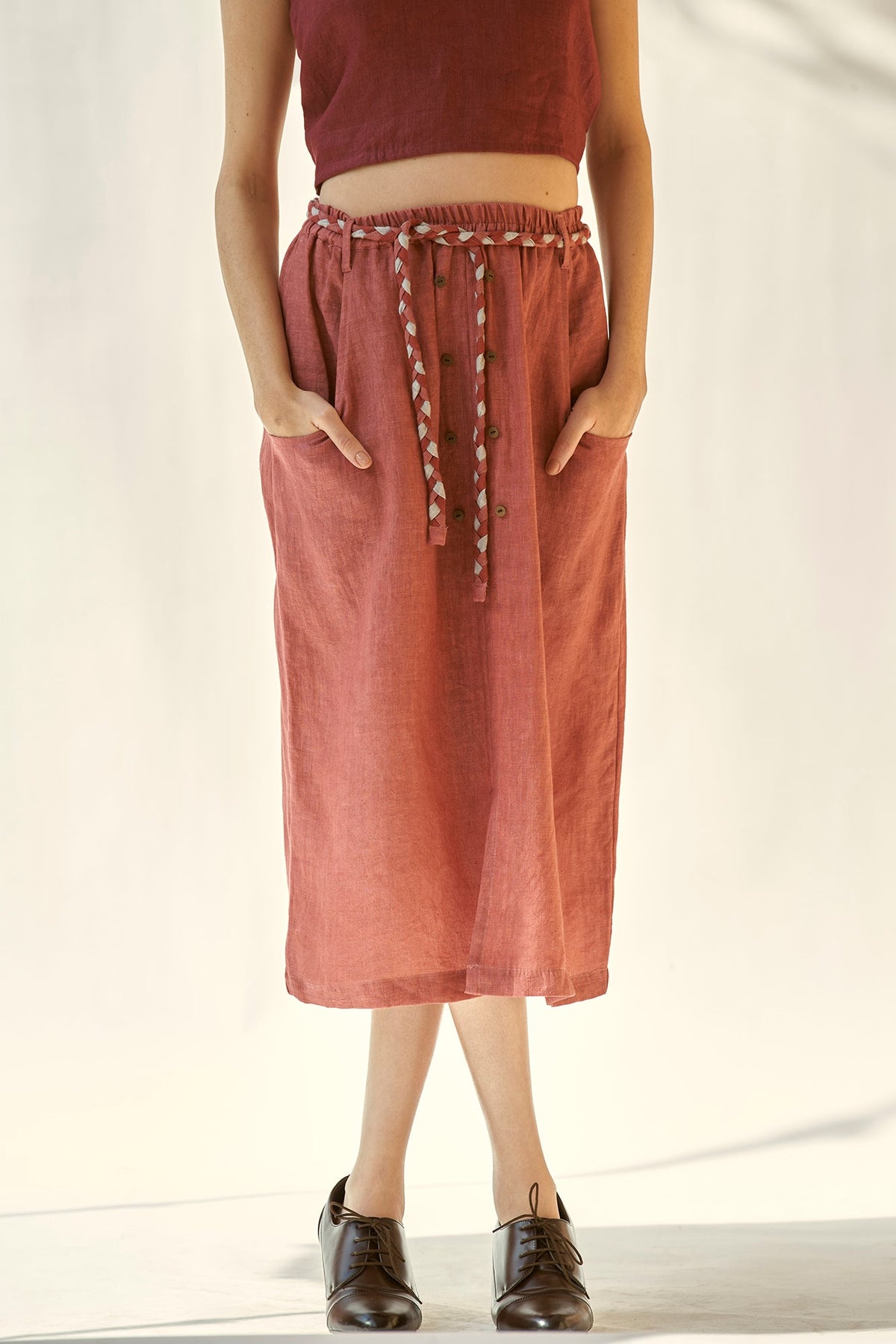 weekday skirt velvet rose
