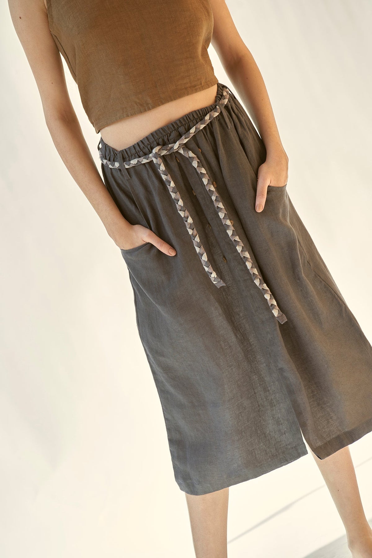 weekday skirt charcoal