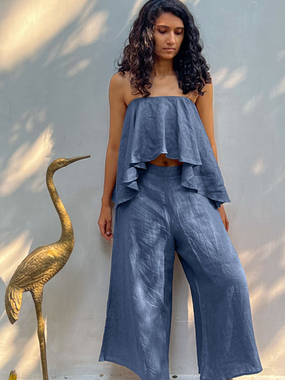 teasing top greyish blue