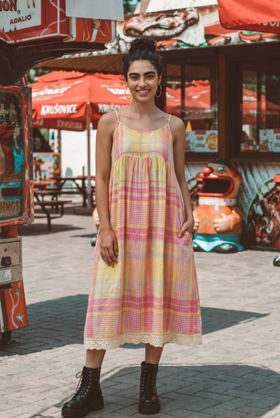 sorbet weave first morning dress (with skirt slip)