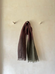 Linen Stole Ombre - Deep Green