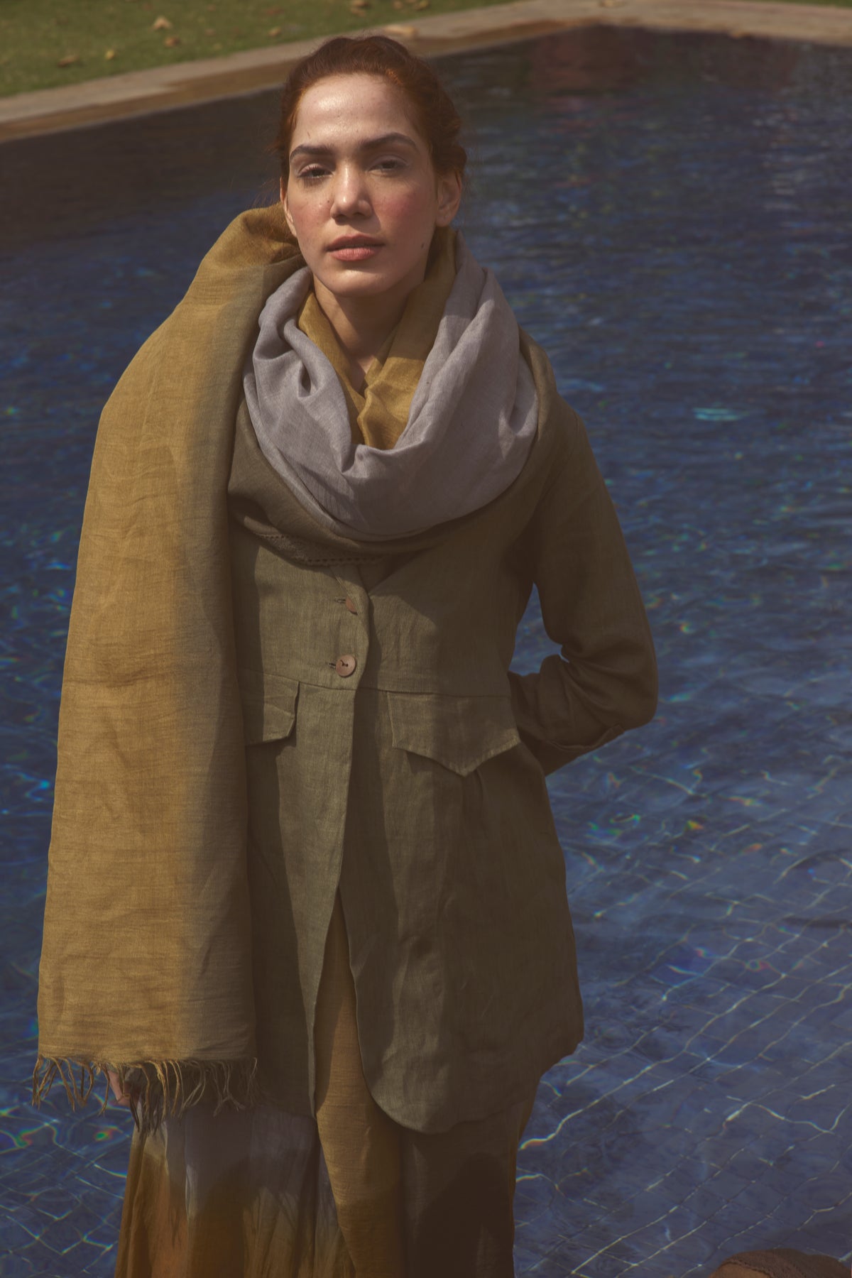 mystic me ash grey + pale moss + olive green