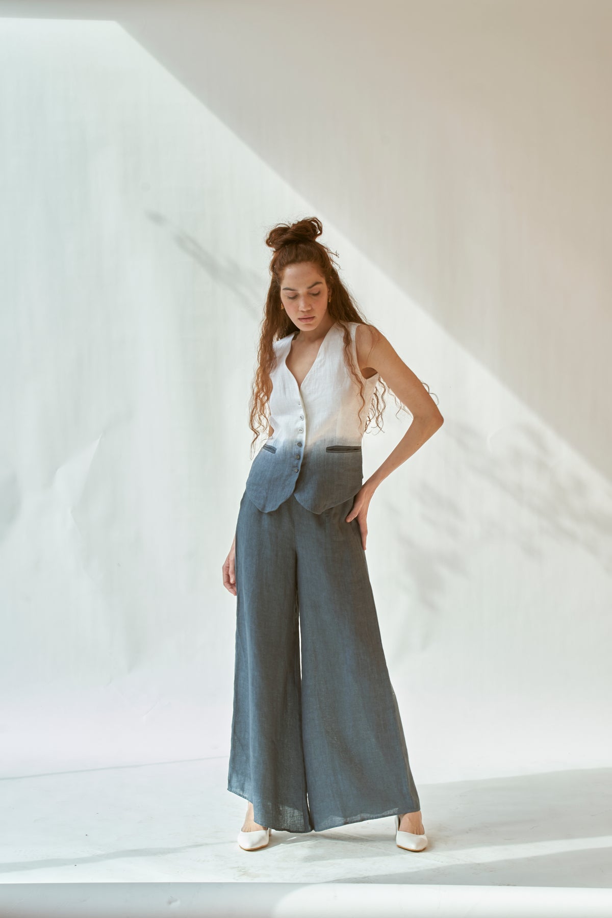 here she goes ivory + deep blue