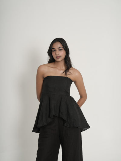 teasing top black