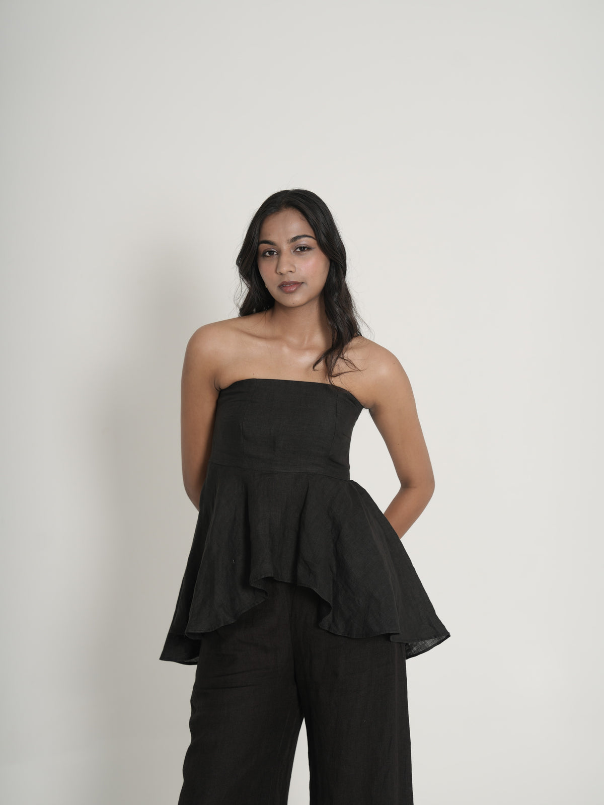 teasing top black