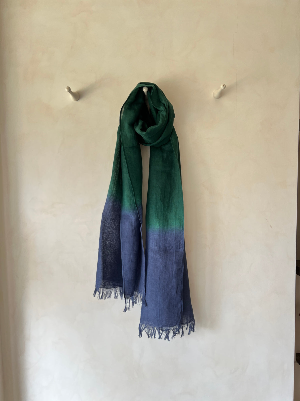 Linen Stole Ombre - Ever Green