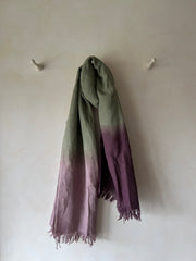 Linen Stole Ombre - Pastel Green