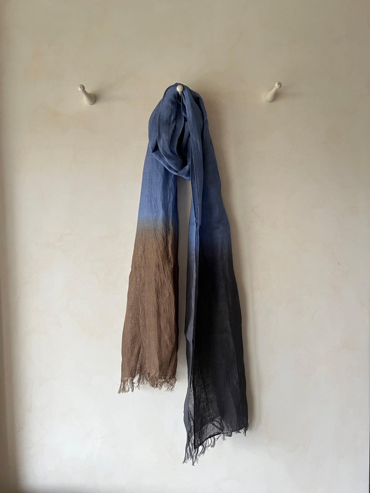 Linen Stole Ombre - Santorini Blue