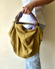 Linen Beach Handbags