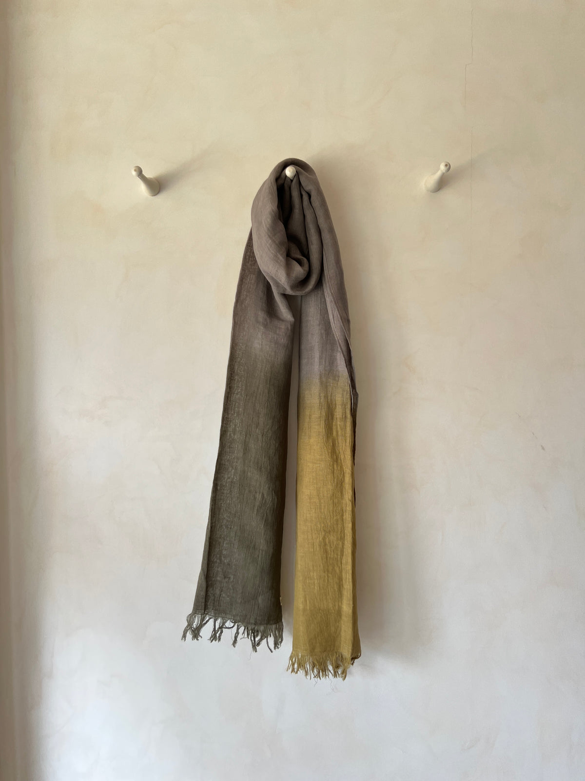 Linen Stole Ombre - Ash Grey