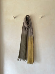 Linen Stole Ombre - Ash Grey