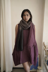 Linen Stole Ombre - Wine