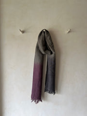 Linen Stole Ombre - Plum-grey