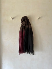 Linen Stole Ombre - Wine